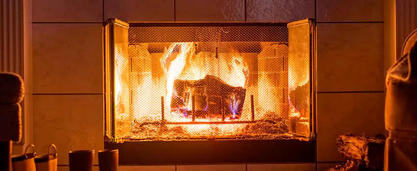 Mendota Hearth Landscape Fireplace Installation in Pontiac, Michigan